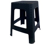 Maxia Market Taburete Silla de plástico Estilo Rattan vario colores, Banco Asiento Cuadrado, Muebles de exterior Sillas de jardín