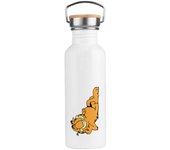 BIDON 750 ML ACERO INOXIDABLE ESTILO RETRO el gato garfield the cat serie clasica vintage deporte deportivo botella senderismo tv dibujos cartoon