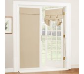 Curtain for French Door - Tool Free Self Adhesive Tricia Window Curtain Thermal Insulated Privacy Blinds for Sidelight Curtains Energy Efficient Room Darkening,26X68inch,2Pc
