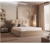 Vente-unique - Canapé abatible 160 x 200 cm - Terciopelo - Beige - MIRDAL de Pascal Morabito