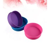 Sartén redonda pequeña de silicona para hornear, molde antiadherente para hornear, pequeño, Color aleatorio
