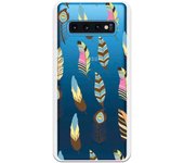 Funda compatible con Samsung Galaxy S10 - Plumas Colores