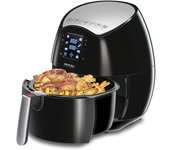 MPM MFR-06 Freidora Sin Aceite por Aire Caliente, 4,5 L, 8 Programas Fritura, Digital, Termostato, Temporizador, 1500W, Negro/Gris