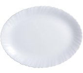Fuentes Feston Luminarc – Redondas y Ovaladas – 28 a 33 cm – Vidrio Opal Blanco