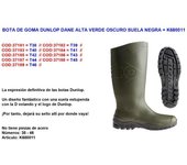 Dunlop bota agua goma  verde caña alta dane n. 43 k680011