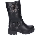 PuntoSalao Botas de tacón estilo motero para mujer color negro 2410