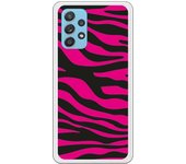 Funda compatible con Samsung Galaxy A72 - Animal Print Zebra Negro Rosa