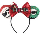 Newest Disney Mickey Mouse Ears Headband Kid Adult Festival Party Sequins 5" Bow Headband Women Baby Girl Party Hair Accessories