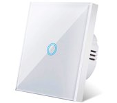 EU/US Touch Switch AC100 240V Tempered Black White Crystal Glass Panel Power Wall Light Sensor Switches 1/2/3 Gang