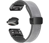 Crazy Horse Leather Silicone Strap for For Garmin Tactix 7 Pro Fenix 6X 7X 7pro 6 5plus Magnetic Buckle for Garmin 26mm 22mm 20