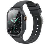 Xo j12 reloj smartwatch pantalla cuadrada 2.06” amoled - asistente de voz - control de musica - multideporte - llamadas bt - ip68 - color negro