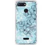 Funda Silicona Antigolpes para Xiaomi Redmi 6 diseño Flores 03 Dibujos