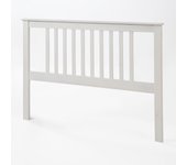 Cabecero para somier de 135 cm , pino macizo, Moblit, serie Alme blanco, medidas: (100x147x2) cm ( altoxanchoxfondo), color blanco lavado.