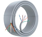Aiten data cable de red latiguillo cat.6 utp awg23 - longitud 100m - color gris