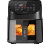 Freidora de Aire CHEFREE AF500 1700W 6.5L, con Termómetro de Sonda Inteligente, Modos de Cocción 8 en 1, Calentamiento Rápido a 230℃, Recordatorio para Sacudir - Negra