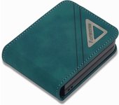 Luxury Leather Phone Case For Samsung Galaxy Z Flip 6 5 4 3 5G Flip6 Flip5 Card Holder Wallet Bag Protective Cover Etui