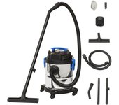 vidaXL Aspirador en seco y húmedo plateado 1200 W 20 L