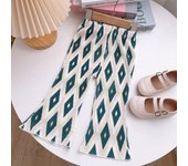 Summer Child Girls Pants Polka Dot Kids Wide Leg Flare Pants Spring Autumn Toddler Waist Flare Trousers Children Clothing 2-7Y