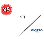 PINCEL GIOTTO PACK DE 5 PINCELES - PINTURA - PALETA - PINCEL