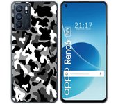 Funda Silicona para Oppo Reno 6 5G diseño Snow Camuflaje Dibujos