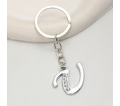 Simple A-Z 26 Letter Pendant Keychain English Alphabet Keyring For Friend Good Gift Holder Handbag Car Jewelry