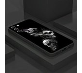 Black Case for Samsung Galaxy S23 S21 Ultra 5G S20 FE S10 S22 Plus Note 20 10 Lite Phone Soft Cover Grim Reaper Skull Skeleton