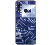 Tumundosmartphone Funda Gel Tpu para Huawei P Smart Plus 2019 diseño Circuito Dibujos