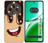 Tumundosmartphone Funda Silicona para Oppo Reno 12F 4G / 12 F 5G diseño Helado Chocolate Dibujos
