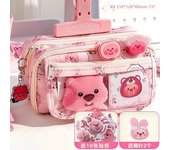 Anime Loopy Pencil Bag Beaver Large Capacity Cartoon Cute Student Multifunctional High-Looking Pencil Case Storage Bag Gift