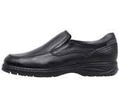 Zapatos Fluchos 9144 Negro Hombre | Piel y Textil | Colegio