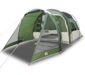 vidaXL Tienda de campaña túnel para 4 personas impermeable verde
