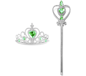 Girls Princess Crown Magic Wand Accessories Party Cosplay Elsa Anna Rhinestone Headband Hair Bands For Kids Hairbands Gifts Toys