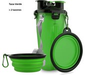 Dog Travel Water Bottle Collapsible Bowls 2 in 1 Pet Food Container with Collapse Bowls Outdoor Portable Water Bowls for Pet Cat