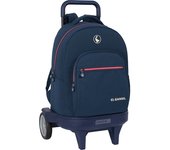 SAFTA - MOCHILA GDE. C/RUEDAS COMPACT EVOL. EXT. EL GANSO "CLASSIC" - Mochila con Carro Incluido - Mochila Asas Ajustables y Espalda Ergonomica - Mochila Diseño Único y Licencia Oficial By EL GANSO "CLASSIC"