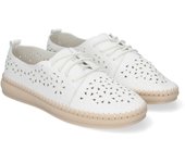 Zapatos planos para mujer estilo oxford calado color blanco AD-3273