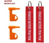 2 Pack Chamber Safety Flag for Rifle Handgun Shotgun with Bright RedKey Chain Tags