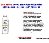 Zotal zero perfume limon bote 250 gr  1-4 kilo   70100120