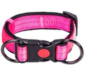 Collar reflectante para perro, ajustable con hebilla de liberación rápida, collar con chapa para perro, diferentes colores a elegir