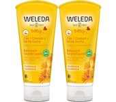 Pack Promo 2x Champú & Gel de ducha para Bebé de Caléndula Weleda 200 ml