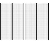 vidaXL Cortinas Mosquitera Magnética para Puerta (2 unidades) Negro Tela Contra Insectos Dimensiones 200 x 80 cm,  210 x 100 cm,  210 x 90 cm y mas