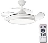 Ventilador de techo Mobiclinic 4 aspas 6 velocidades 3 modos iluminación Luz LED Mando a distancia Oasis