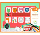 Djeco Juego Pintar Calcando - Ideal para Niños - Fomenta la Creatividad