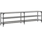 Mueble TV metal y madera contrachapada gris Sonoma 180x30x50 cm