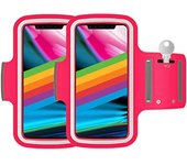 Sesagon Brazalete movil Running 2 uds para Smartphones hasta 6.9" Porta movil Running Funda movil Correr portamoviles Running Brazalete Deportivo movil Brazalete para movil Running Phone Holder (Fucsia)