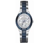 RELOJ GUESS MUJER   ACERO  Y PAV  AZUL W0413L1