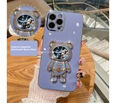 Nova 9 SE Case Quicksand Bear Astronaut Phone Case For Huawei Nova 9SE 8i 5t 3i 7SE 7 8 9 10 Pro Y70 Y90 Plating Kickstand Cover