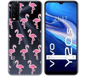 Tumundosmartphone Funda Gel Transparente para Vivo Y20s / Y11s diseño Flamenco Dibujos
