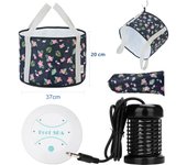 Electric FootBath Detox Ionic Cleanse with Collapsible Bag Whirlpool Care Arrays Aqua Therapy Foot Spa Bath Massager Machines