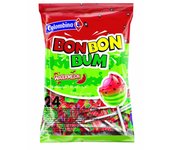Colombina Chupachups Bon Bon Bum Caramelo con Chicle y Palo Bolsa 24 Unidades Sabores Fresa Maracuyá Surtido Mango Sandía