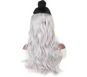 Invisible Wire Synthetic wig Hair Extensions with  No Slip Wavy Long Curly Hairpiece Adjustable Transparent Headband for Women